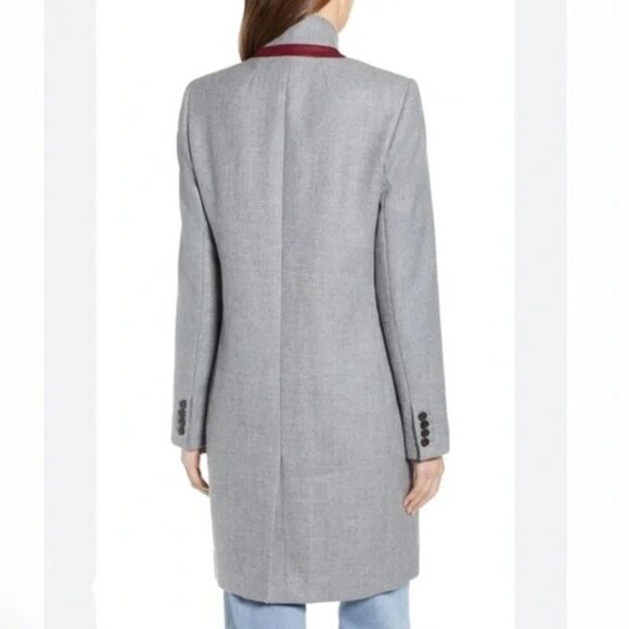 J. Crew Regent Grey Wool Top Coat 4P - Picture 2 of 9